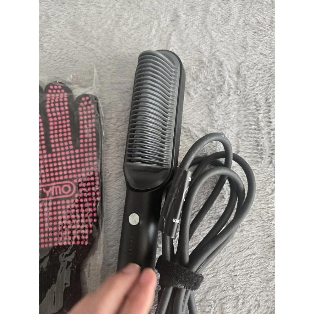 TYMO Ring Plus Ionic Hair Straightener Comb/Brush Electric W Heat Glove
